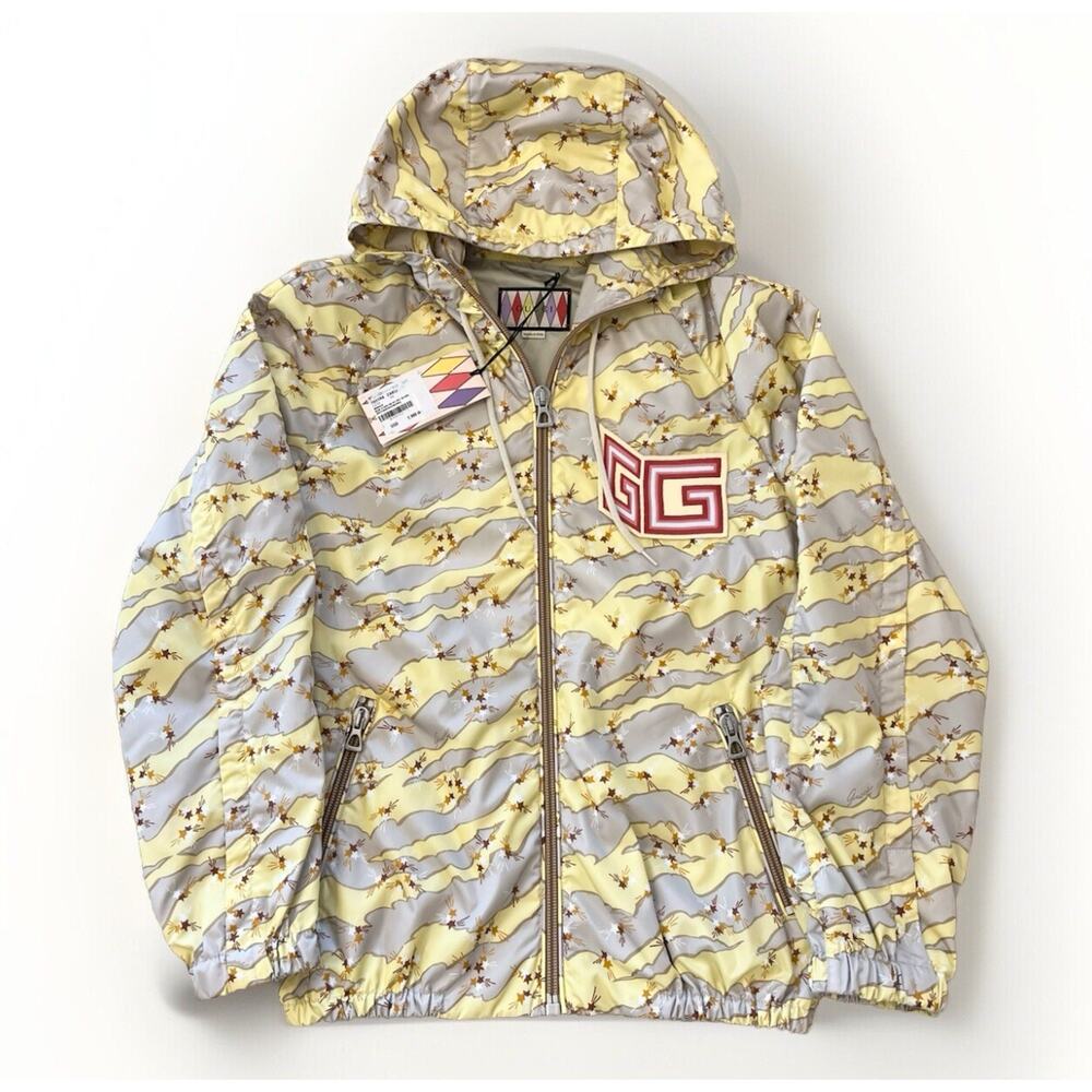 Size S-M Gucci Mens GG Patch Windbreaker New/Retail $2980!